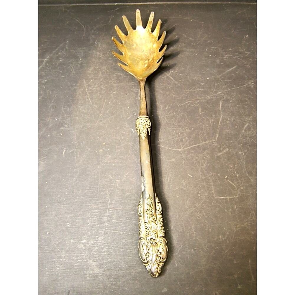 1859.  Vintage Silver Plated Pasta Server Spoon Kings Pattern  Sheffield